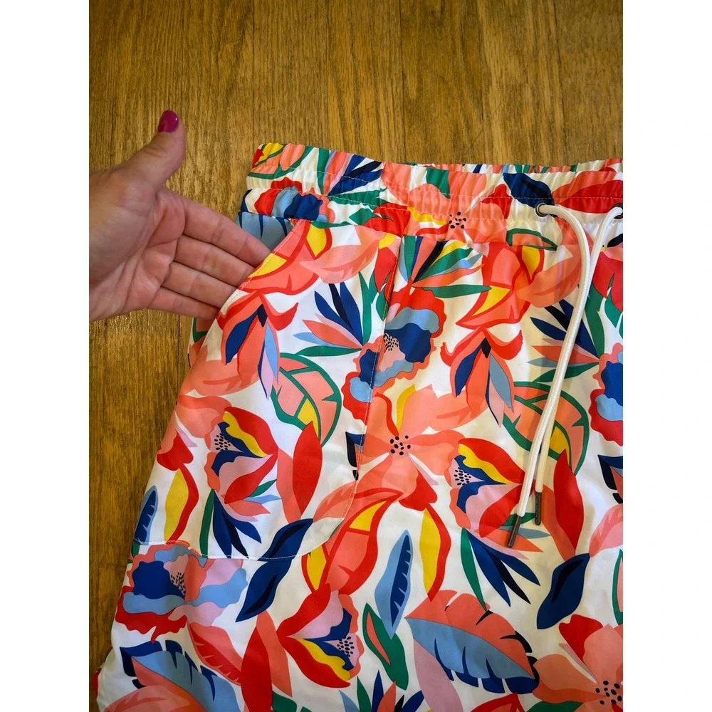 St John's Bay Floral Active Skort XL Multicolor Tropical Golf Tennis Athletic‎
